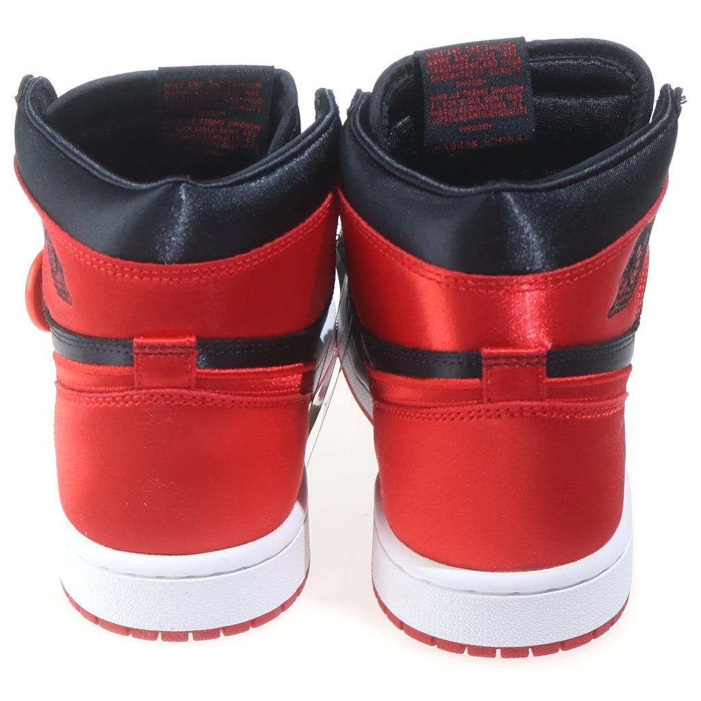NIKE(ナイキ) WMNS AIR JORDAN 1 HIGH OG SATIN BRED ウィメンズ エアジョーダン1 サテンブレッド ハイカットスニーカー ブラック/レッド US8.5/25.5cm FD4810-061