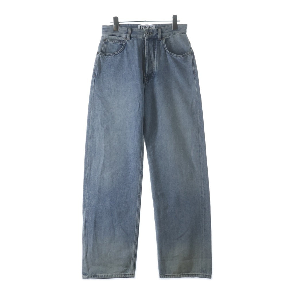 LOEWE(ロエベ) ボタンフライジーンズ シンチバック デニム ボトムス ブルー H526Y11X89