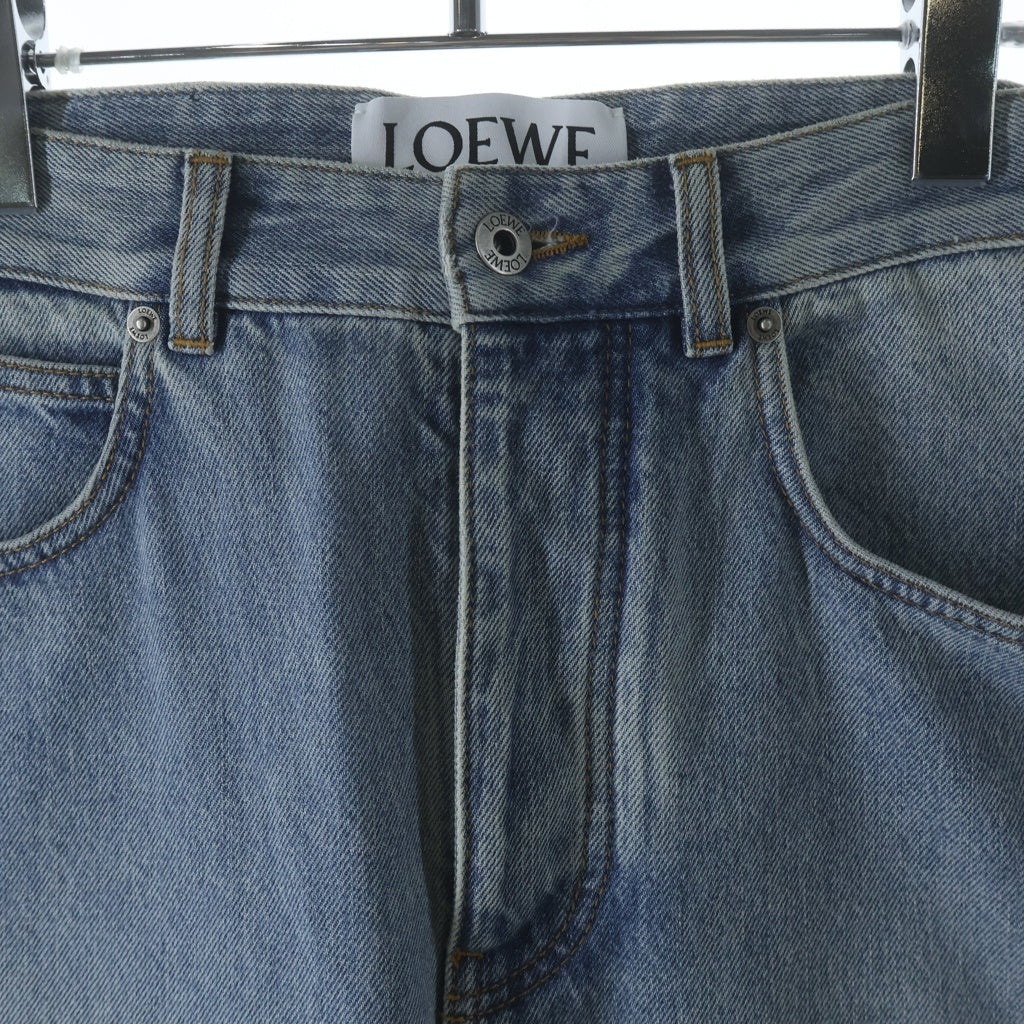 LOEWE(ロエベ) ボタンフライジーンズ シンチバック デニム ボトムス ブルー H526Y11X89