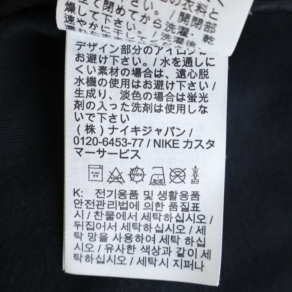 Sacai(サカイ) 20AW×NIKE Nsw Other Sports U Nrg Rh Hoodie ナイキ ロゴプリントナイロン切り替えプルオーバーパーカー ブラック S#CW2419
