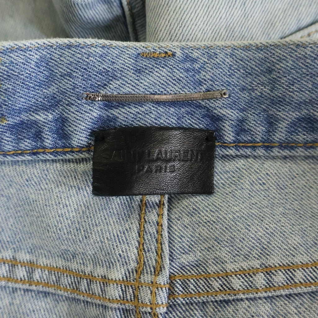 SAINT LAURENT PARIS(サンローランパリ) ボタンフライ ローウエスト スリムデニムパンツ インディゴ 597052