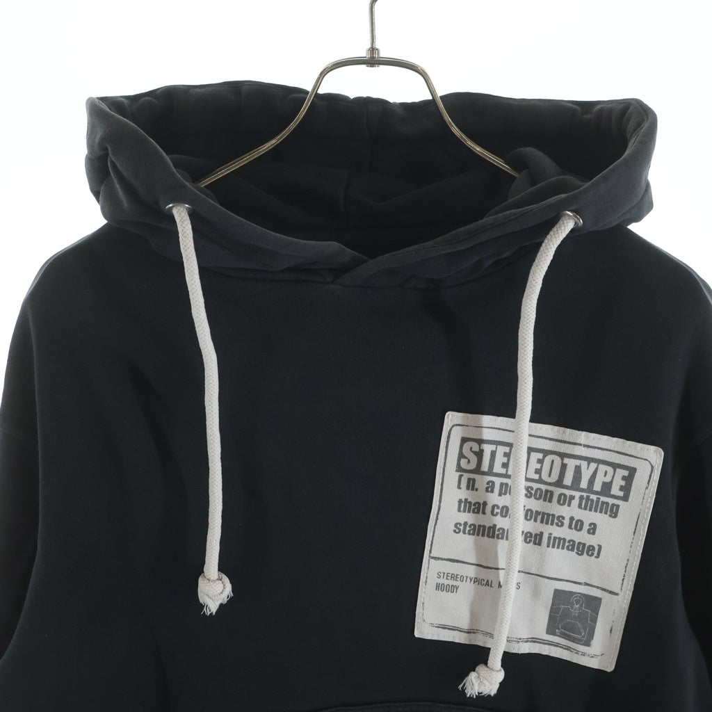 Maison Margiela(メゾンマルジェラ) 18AW ステレオタイプ プルオーバーパーカー フーディー ブラック S30GU0068