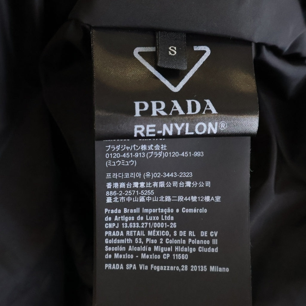 PRADA(プラダ) RE-NYLON JACKET リナイロン ハーフジッププルオーバー アウター ブラック SGC914 S000 1WQ9
