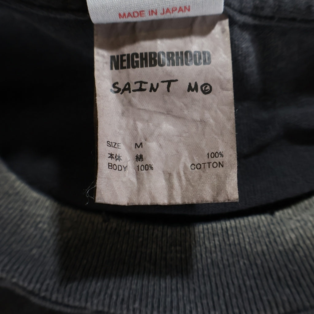 SAINT MICHAEL(セントマイケル) ×NEIGHBORHOOD STHD . L/S TEE SPEED KILLS ネイバーフッド プリント長袖Tシャツ カットソー ブラック SM-HR8-0000-C72