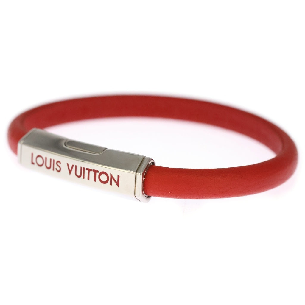 LOUIS VUITTON(ルイヴィトン) ロゴデザイン クリップイット ブレスレット レッド M8120 レディース