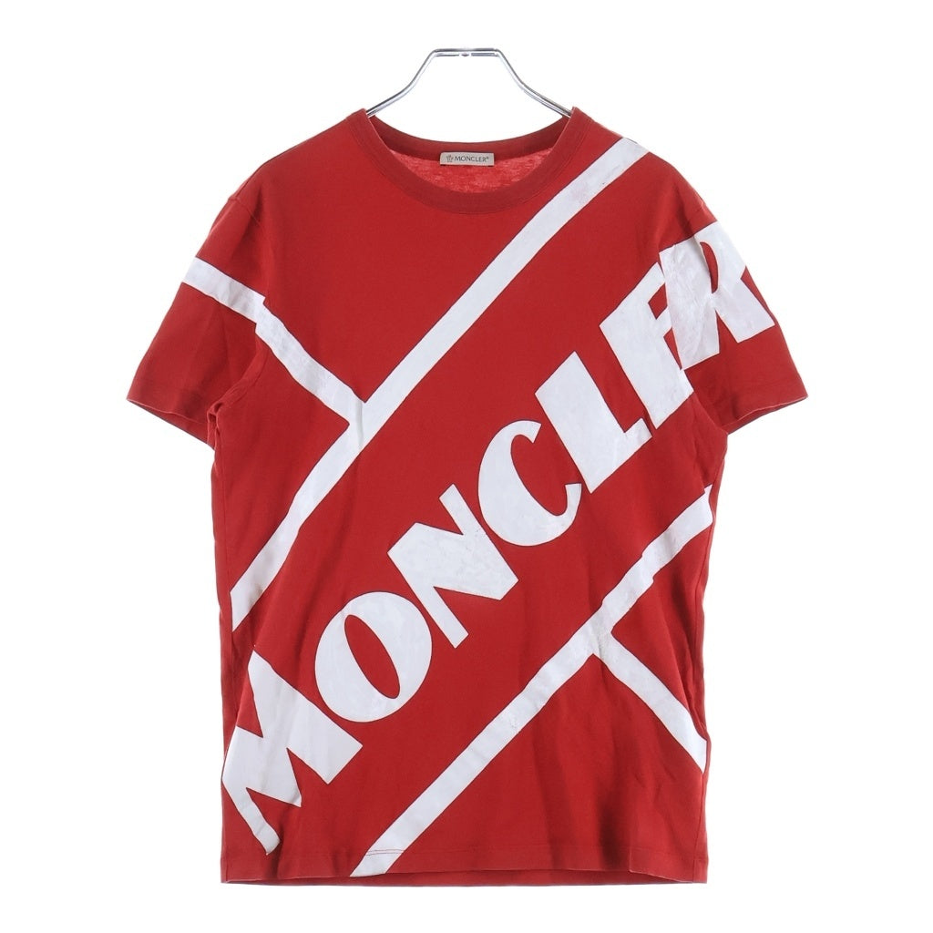 MONCLER(モンクレール) 20SS MAGLIA T-SHIRT ロゴデザイン クルーネック カットソー 半袖Tシャツ レッド F10918C70610