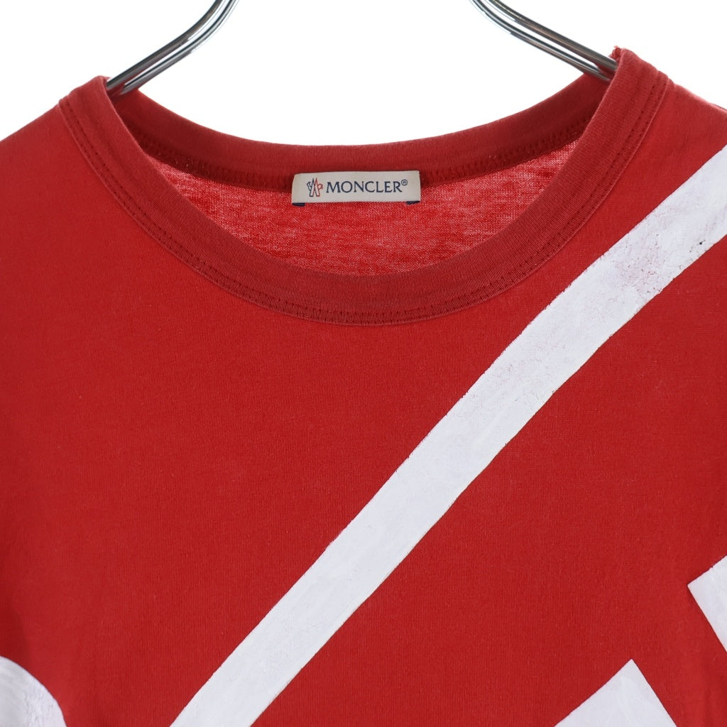 MONCLER(モンクレール) 20SS MAGLIA T-SHIRT ロゴデザイン クルーネック カットソー 半袖Tシャツ レッド F10918C70610