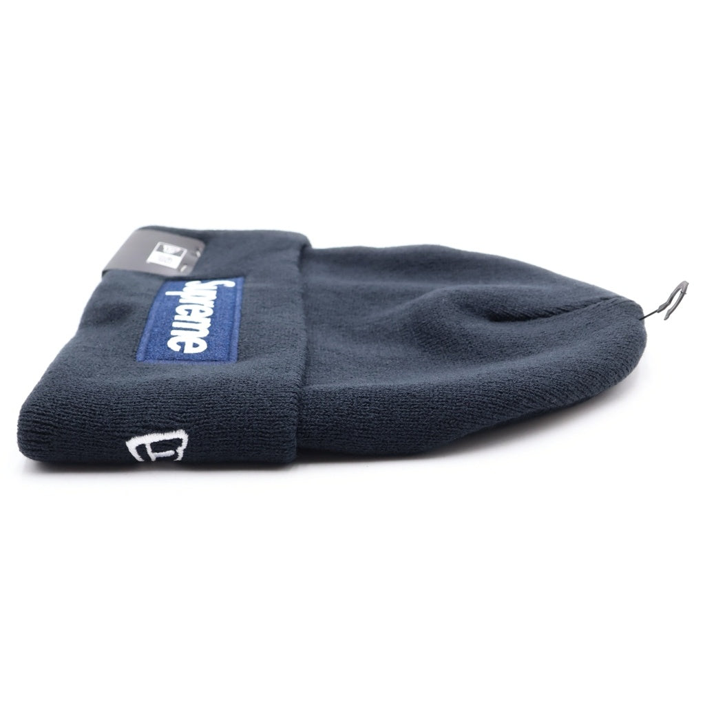 SUPREME(シュプリーム) 25AW ×NEWERA Box Logo Beanie ニューエラ ボックスロゴ ビーニー 帽子 ネイビー