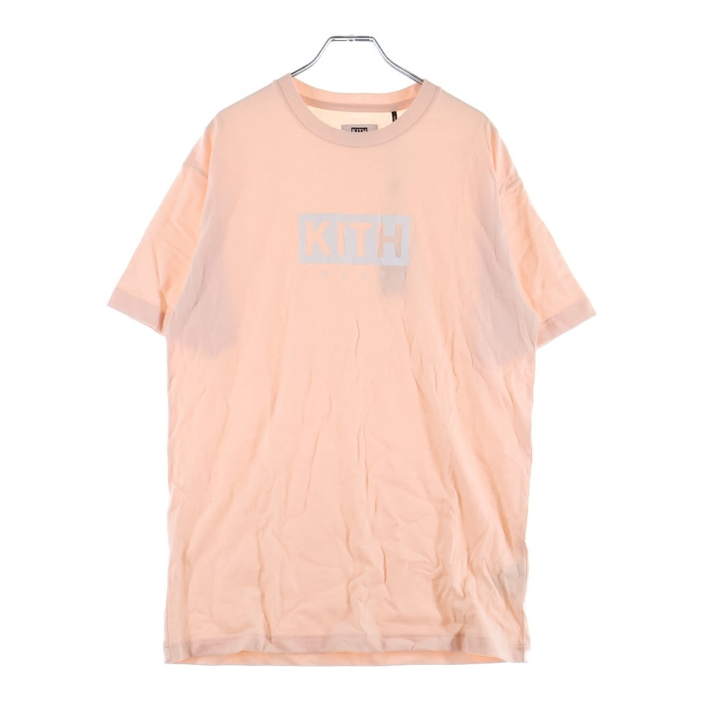 KITH(キス) フロントロゴデザイン クルーネック カットソー 半袖Tシャツ ピンク KH2164