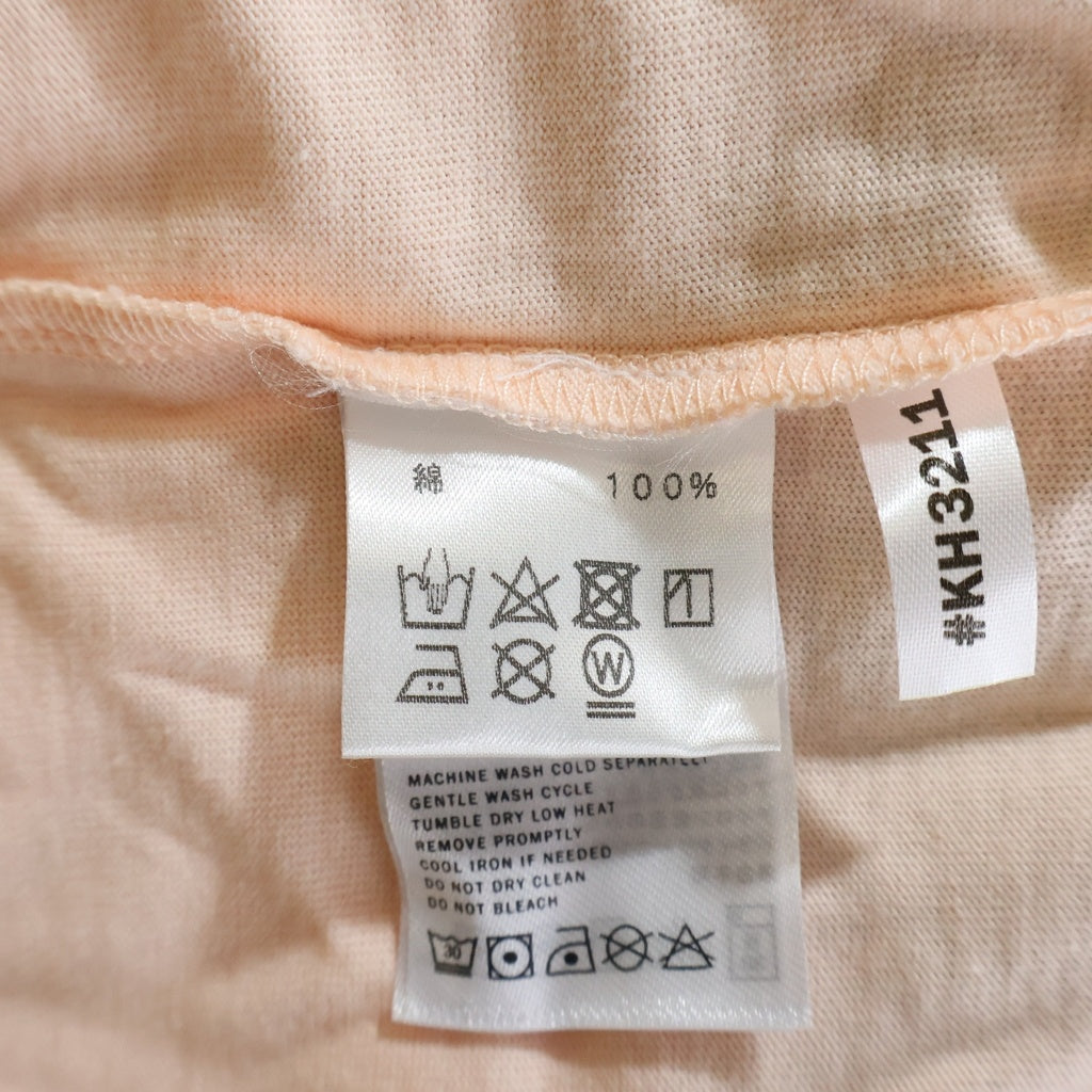 KITH(キス) フロントロゴデザイン クルーネック カットソー 半袖Tシャツ ピンク KH2164