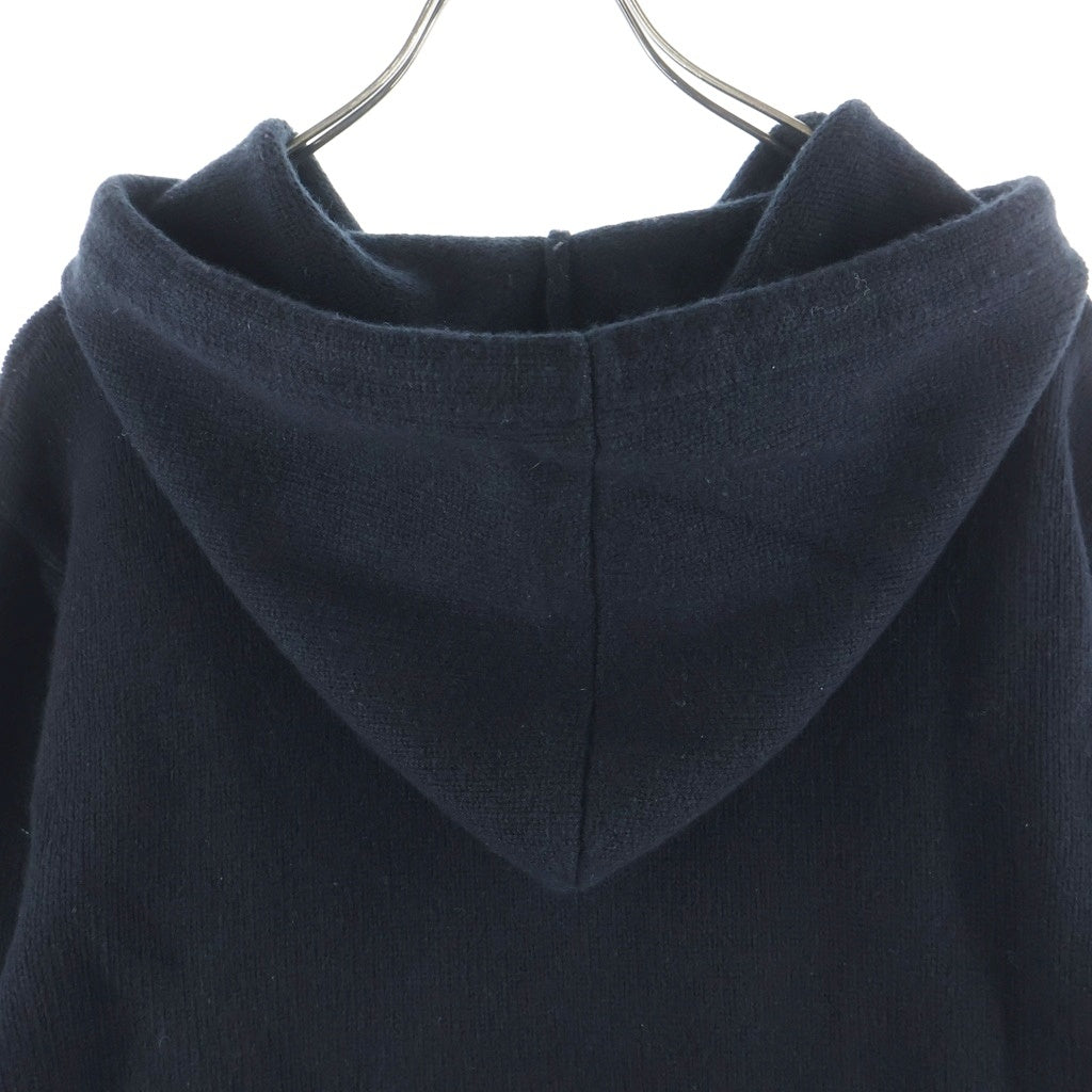 CELINE(セリーヌ) トリオンフ刺繍 カシミヤ プルオーバーニット フーディー ブラック 2AC87048T
