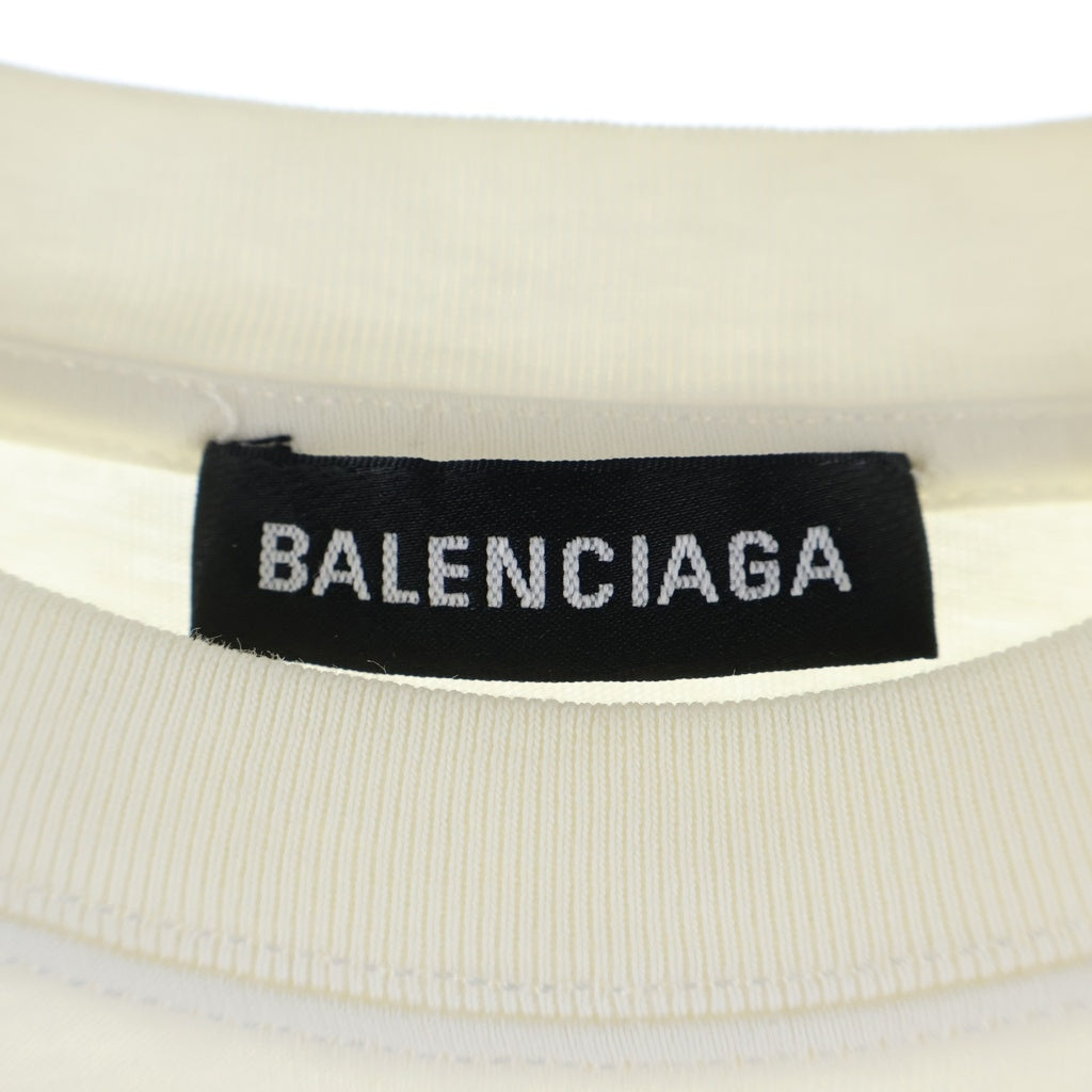 BALENCIAGA(バレンシアガ) スモールロゴプリント 半袖Tシャツ カットソー ホワイト 556151