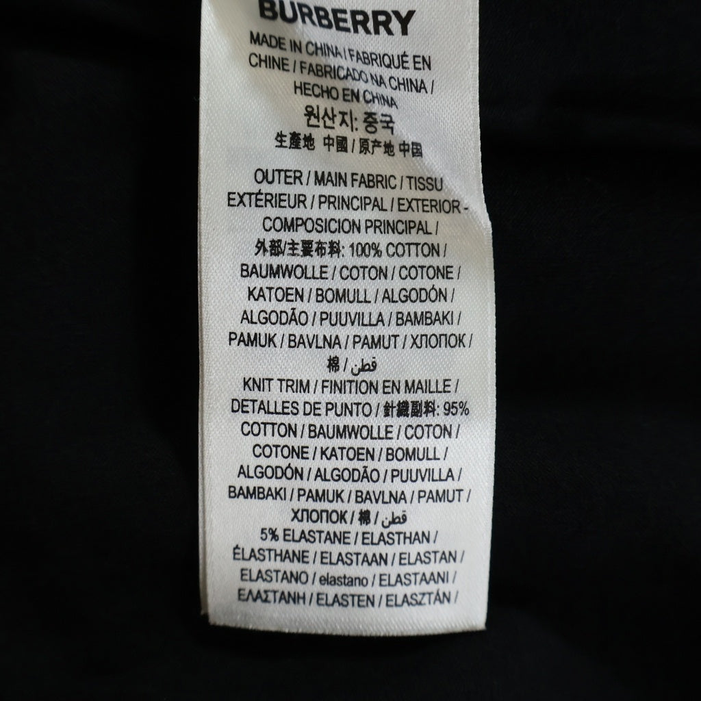 BURBERRY(バーバリー) フロントロゴ 半袖Tシャツ カットソー ブラック 8051398