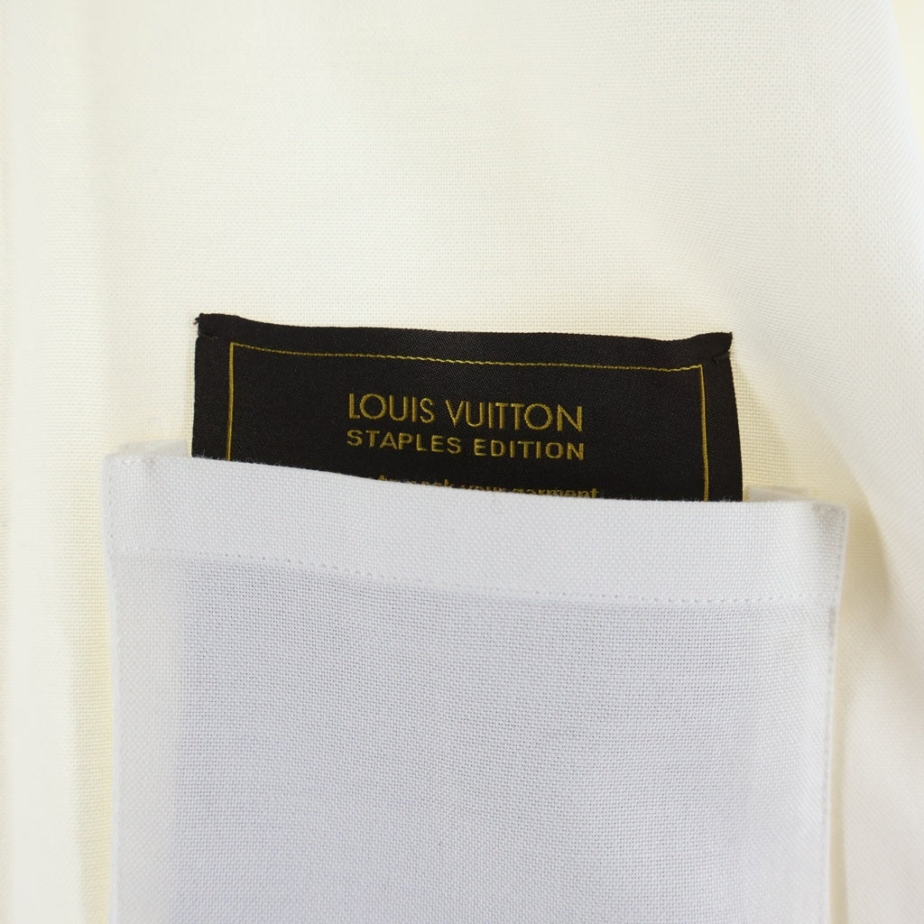 LOUIS VUITTON(ルイヴィトン) 22SS パッチ付き コットン 長袖シャツ ホワイト RM221Q DLX HIS55W