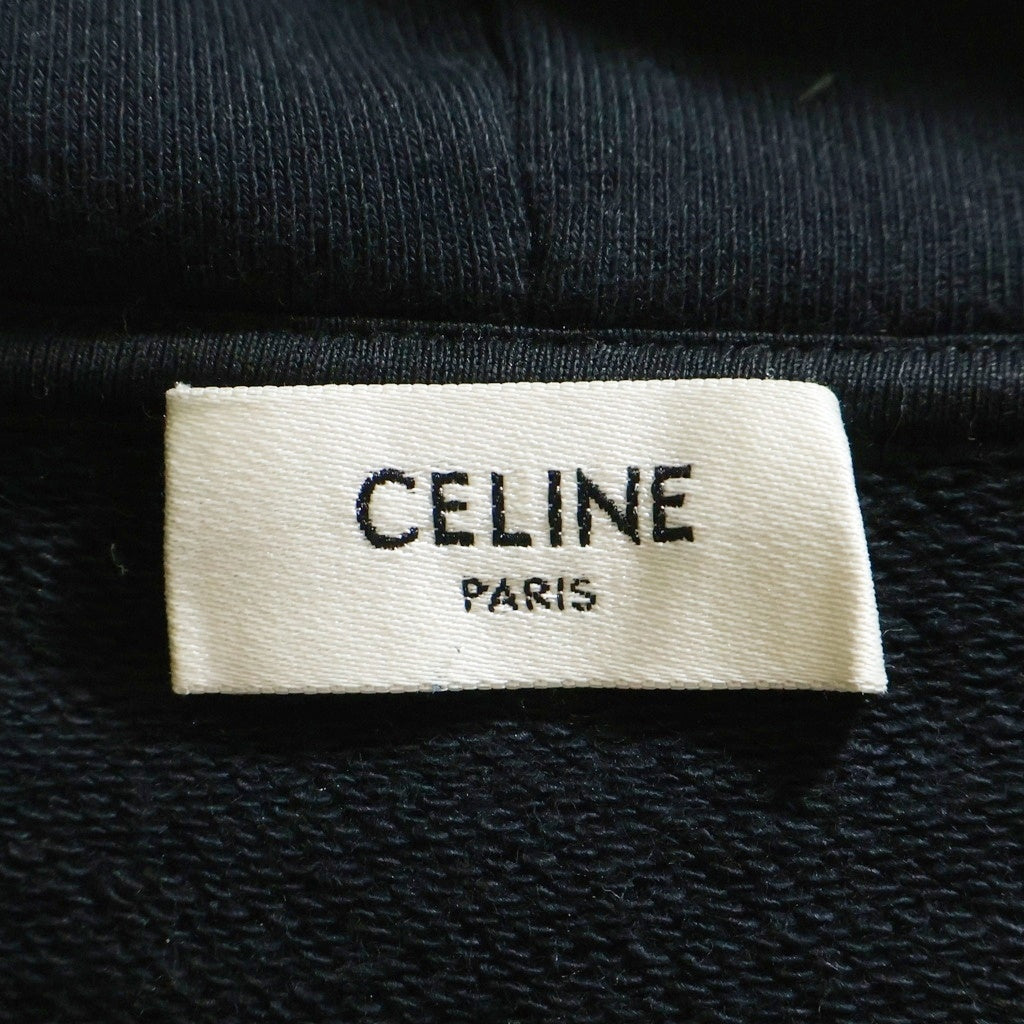 CELINE(セリーヌ) ロゴプリント プルオーバーパーカー フーディー ブラック 2Y958670Q