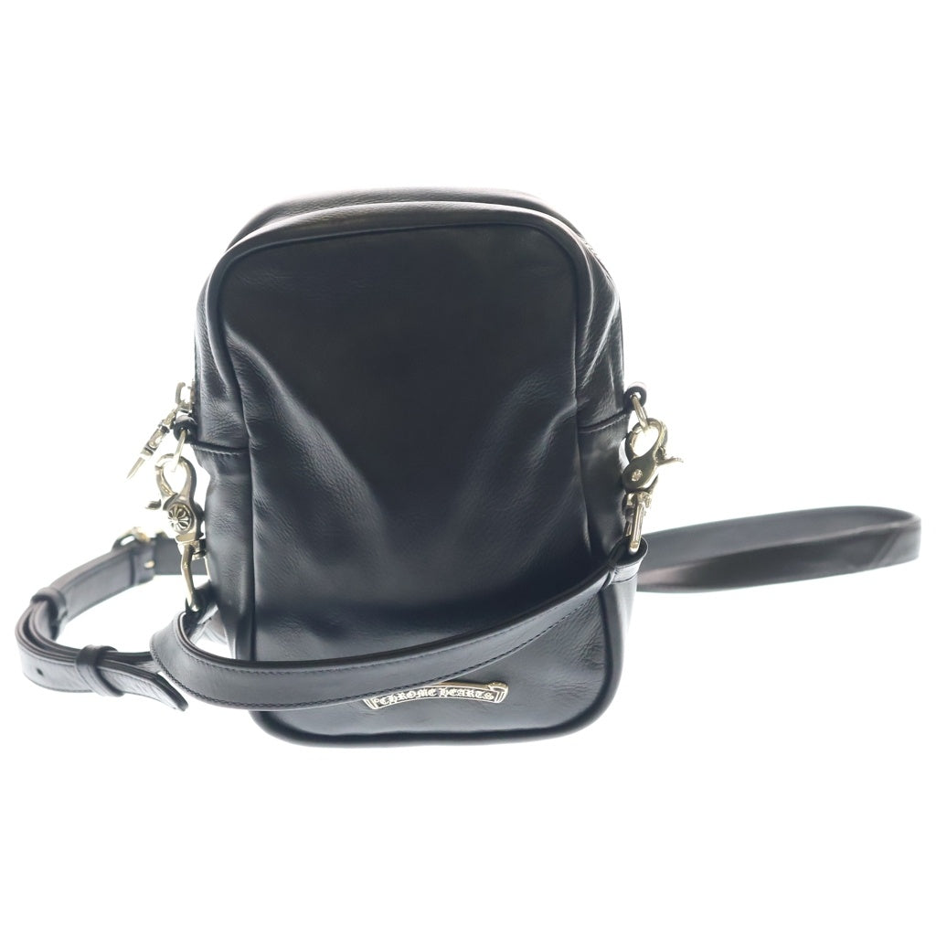 CHROME HEARTS(クロムハーツ) TAKA MINI LTHR タカミニ セメタリークロスパッチレザー ショルダーバッグ ブラック