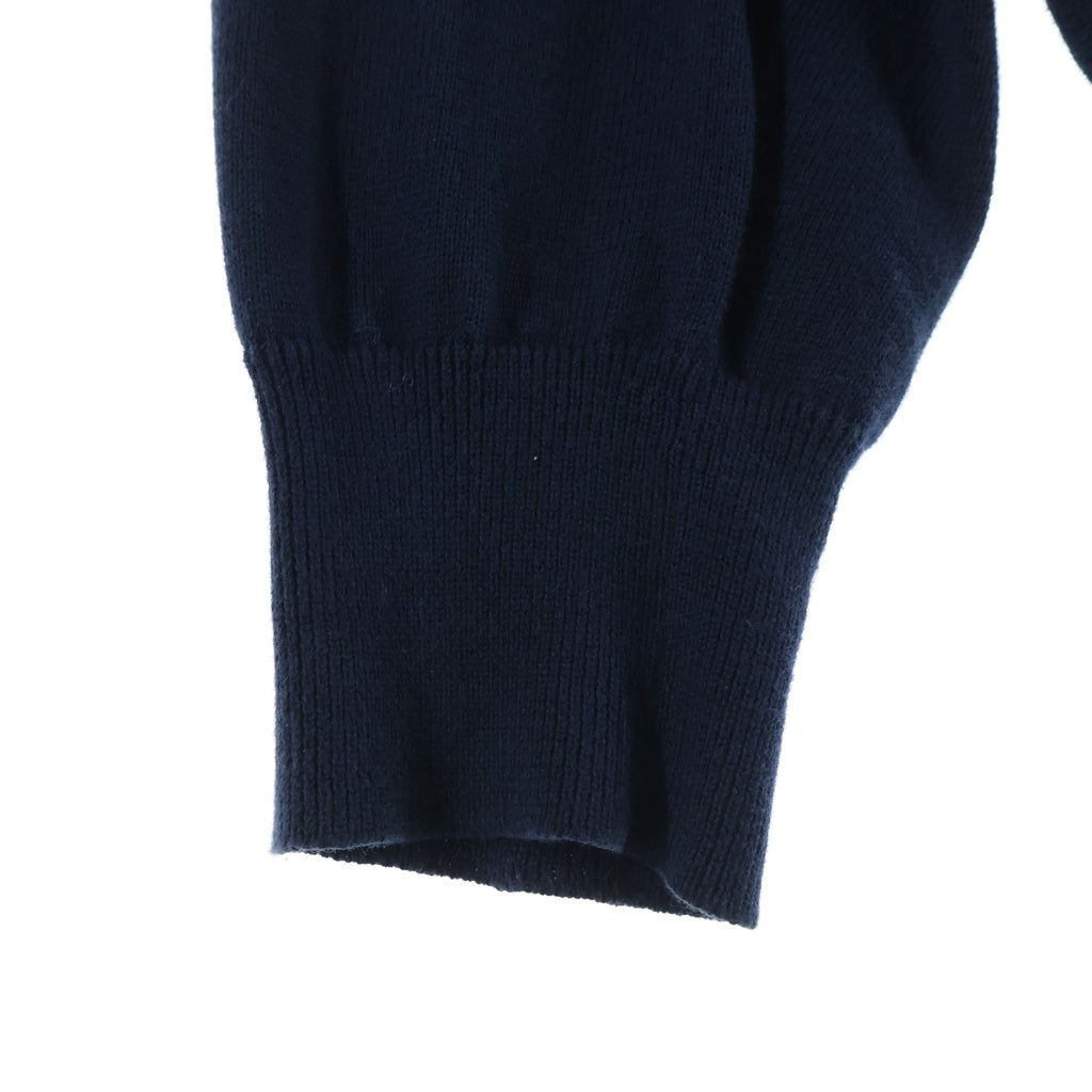 STONE ISLAND(ストーンアイランド) アームロゴデザイン ジップアップ ニット セーター ネイビー 8015542B2