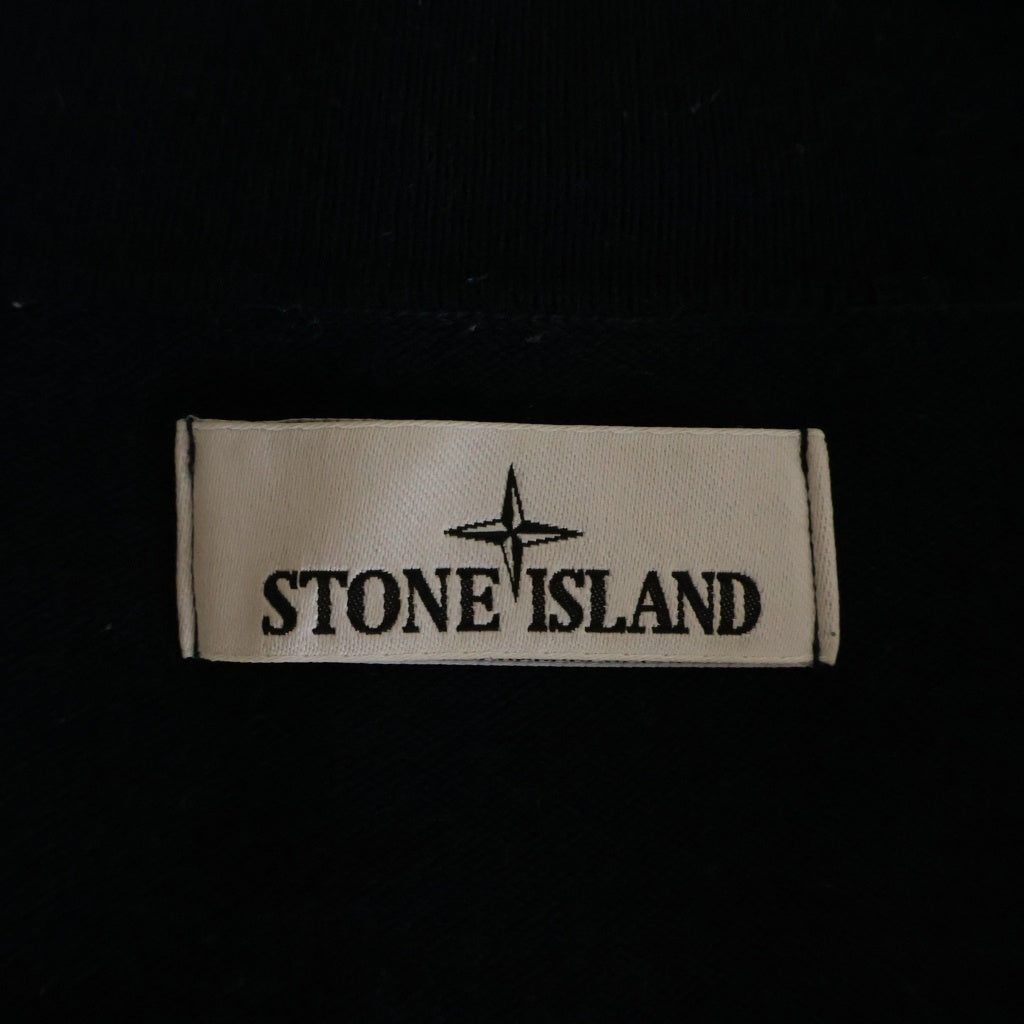 STONE ISLAND(ストーンアイランド) アームロゴデザイン ジップアップ ニット セーター ネイビー 8015542B2
