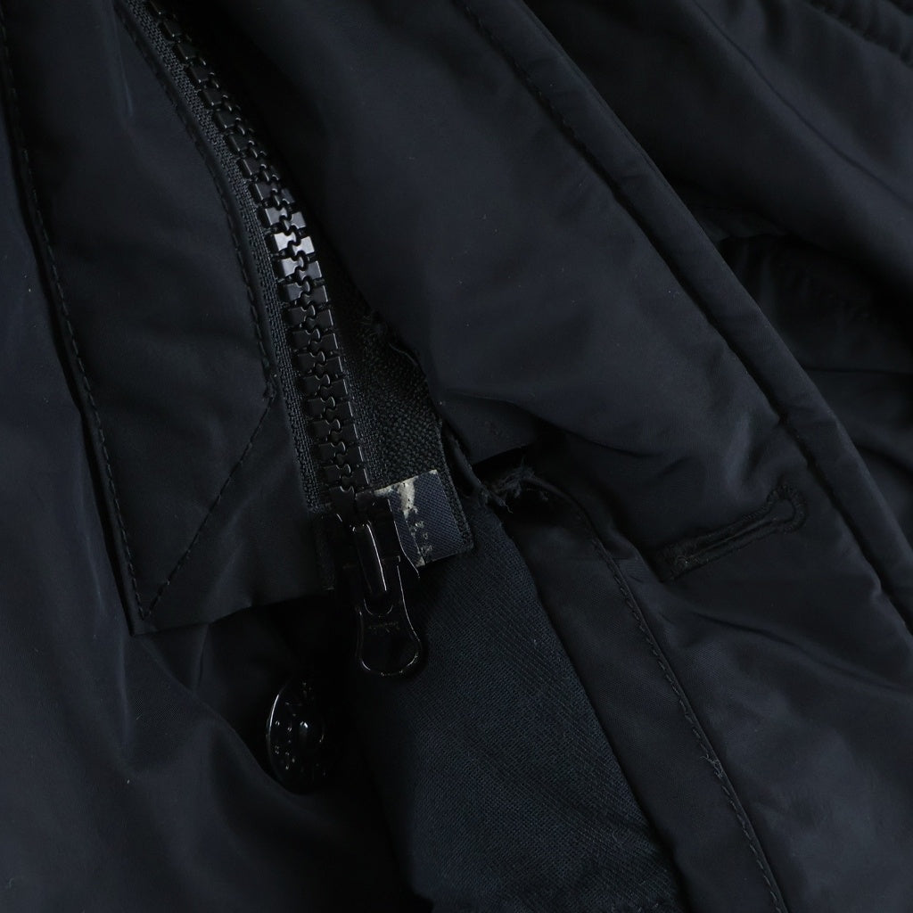 STONE ISLAND(ストーンアイランド) 18AW MICRO REPS DOWN コンパスパッチ ファー付きフーデッド ジップアップ ダウンジャケット ブラック 691542926-A