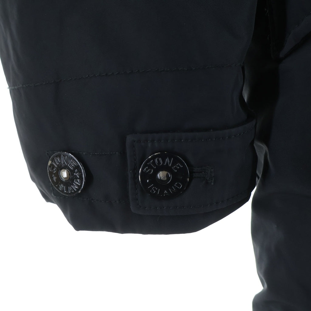 STONE ISLAND(ストーンアイランド) 18AW MICRO REPS DOWN コンパスパッチ ファー付きフーデッド ジップアップ ダウンジャケット ブラック 691542926-A