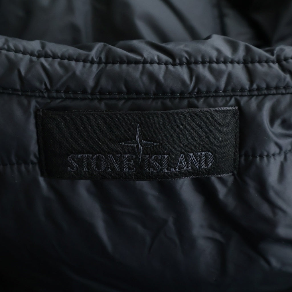 STONE ISLAND(ストーンアイランド) ウール コンパスパッチ フーデッド ジャケット ブラック 8115454F4