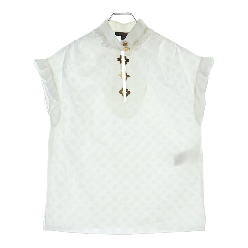 LOUIS VUITTON(ルイヴィトン) モノグラム ノースリーブシャツ ブラウス ホワイト RW192WW AQV FHBL13 レディース