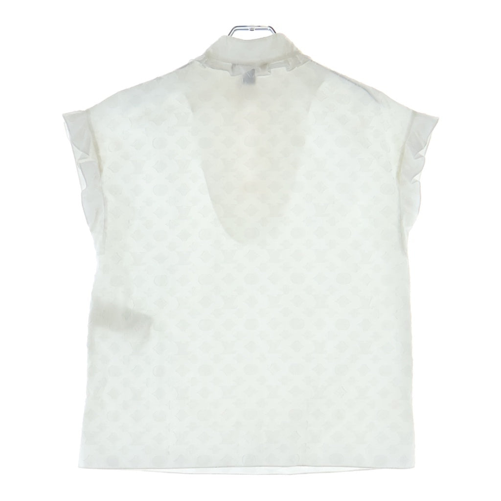 LOUIS VUITTON(ルイヴィトン) モノグラム ノースリーブシャツ ブラウス ホワイト RW192WW AQV FHBL13 レディース