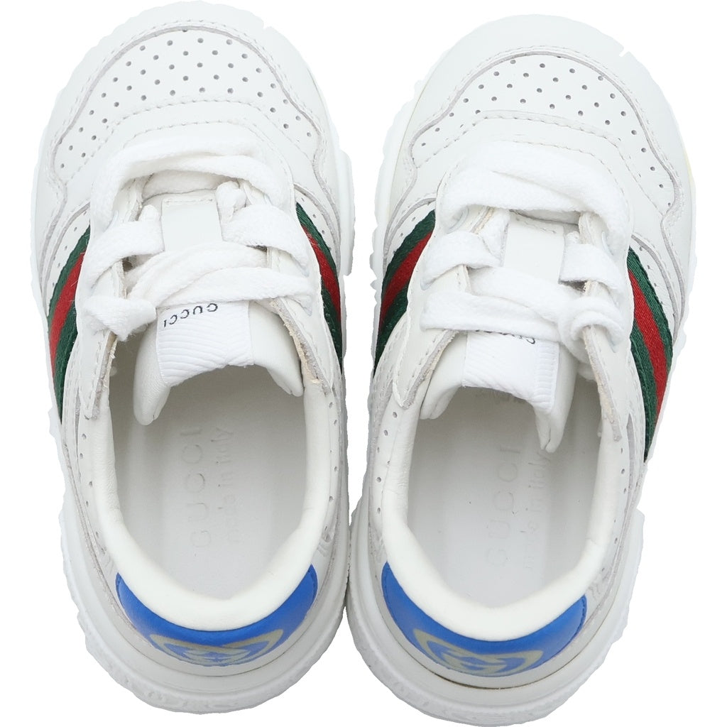 GUCCI(グッチ) チルドレンズ シェリーライン ストレッチ ロートップスニーカー ホワイト 873037 レディース