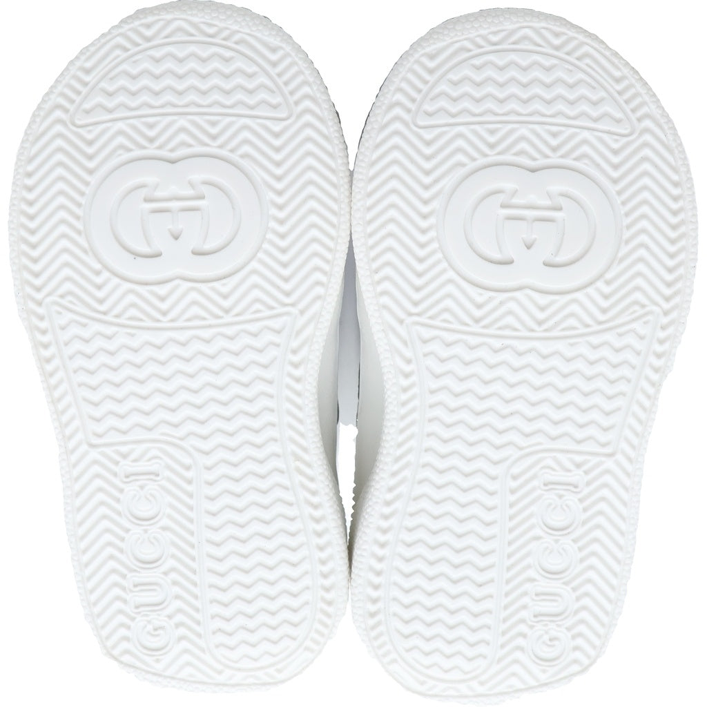 GUCCI(グッチ) チルドレンズ シェリーライン ストレッチ ロートップスニーカー ホワイト 873037 レディース