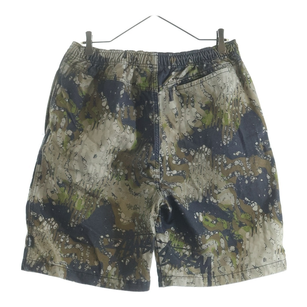 STUSSY(ステューシー) VEIL CAMO BEACH SHORTS カモ柄 ドローストリング ハーフパンツ マルチ