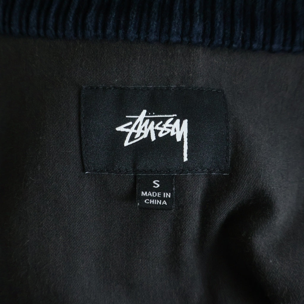 STUSSY(ステューシー) MIXUP CORD JACKET ミックスアップ バイカラー ジップアップ コーデュロイジャケット ブルー/レッド