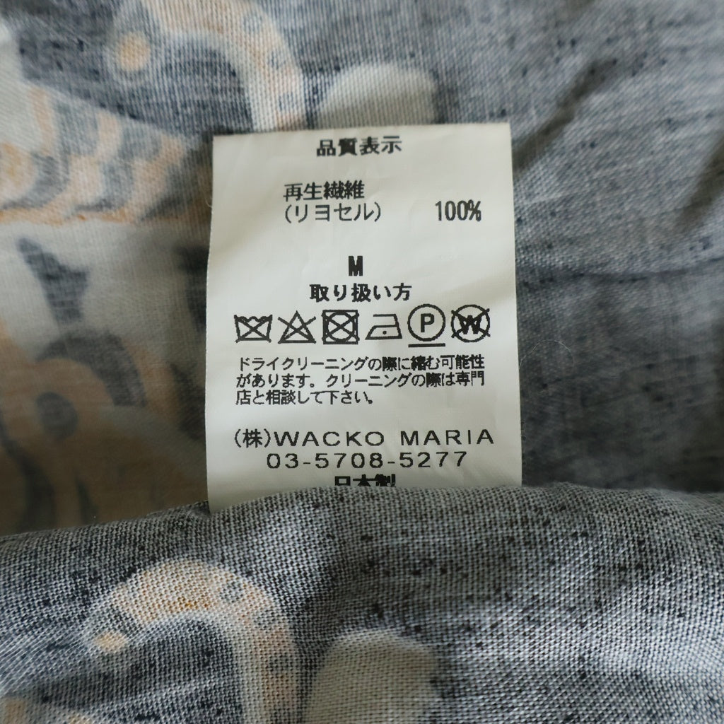 WACKO MARIA(ワコマリア) TAIGERS S/S HAWAIIAN SHIRT タイガーデザイン オープンカラー 半袖シャツ ブラック