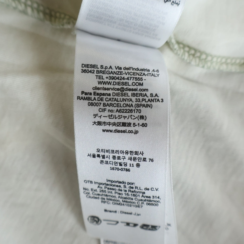 DIESEL(ディーゼル) ロゴデザイン クルーネック カットソー 半袖Tシャツ ベージュ A23799