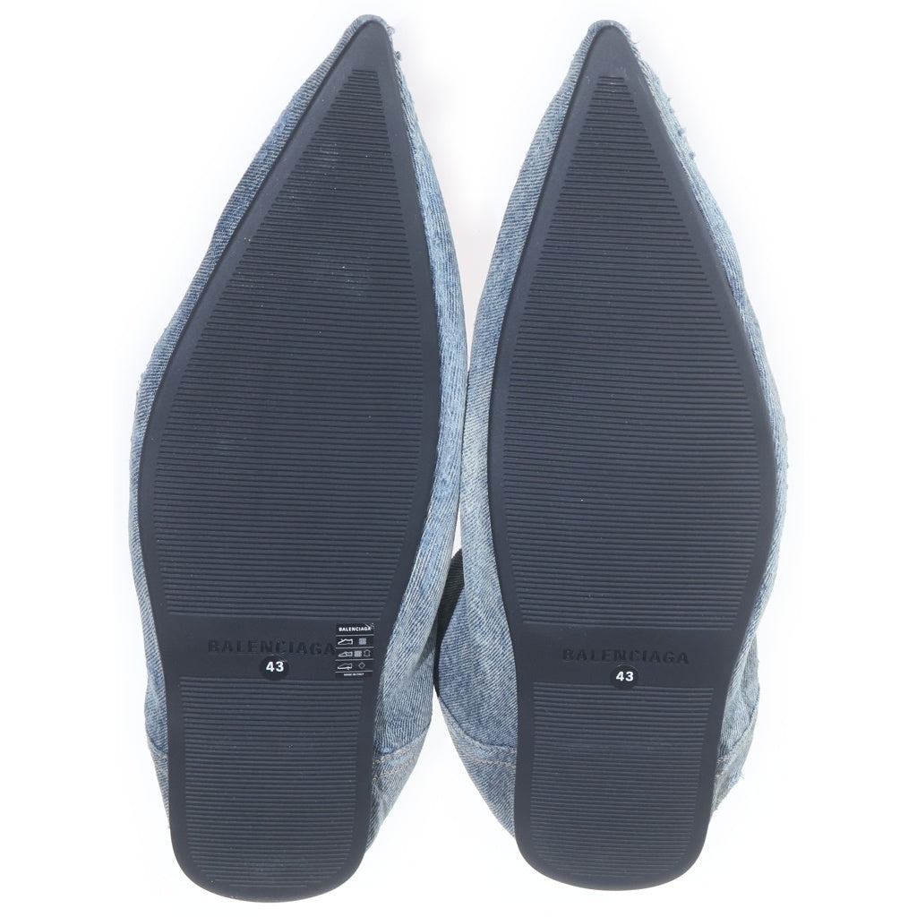 BALENCIAGA(バレンシアガ) FLAT MULE SMOOTH LAMBSKIN フラット ミュール スムース ラムスキン 788347 ブルー
