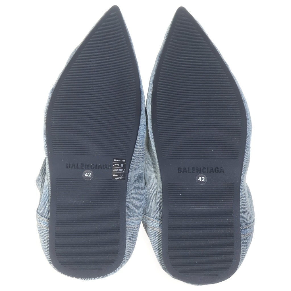 BALENCIAGA(バレンシアガ) FLAT MULE SMOOTH LAMBSKIN フラット ミュール スムース ラムスキン 788347 ブルー