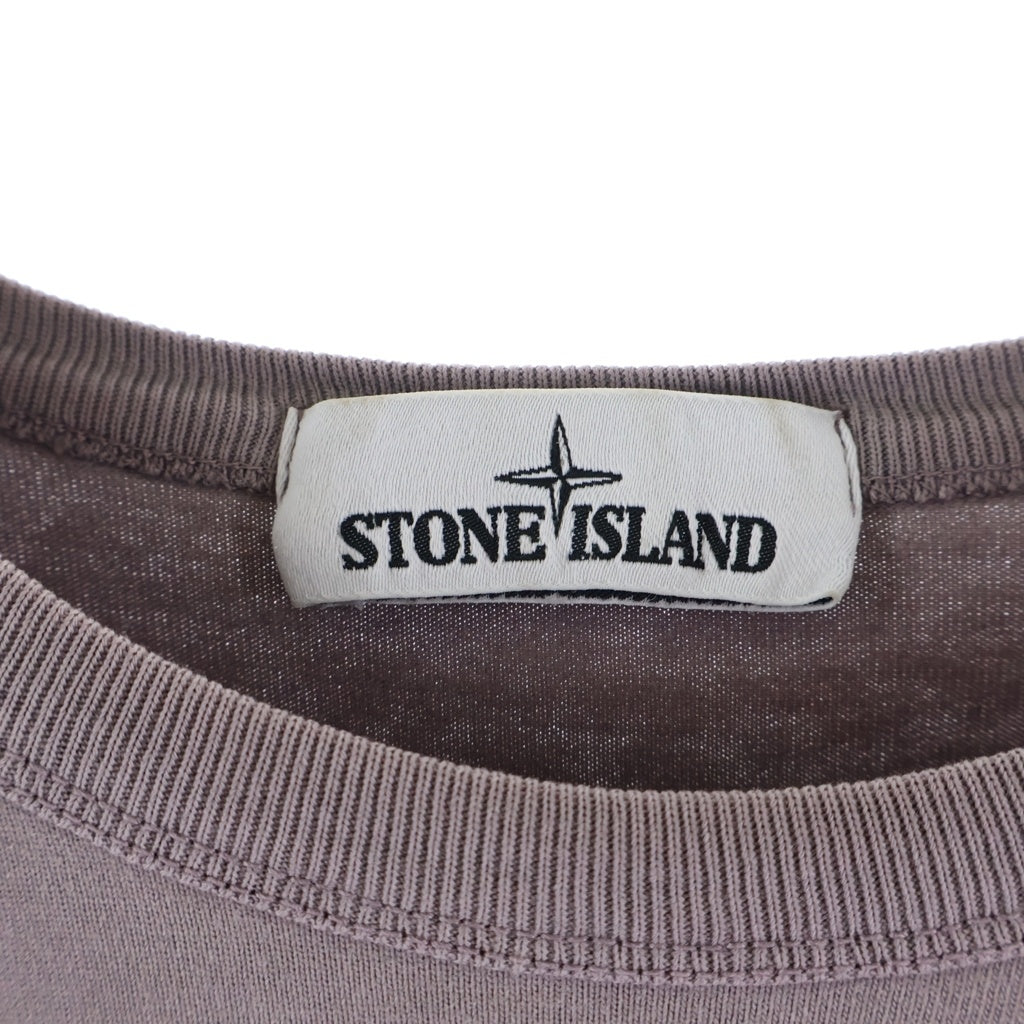 STONE ISLAND(ストーンアイランド) 20AW Heavyweight Cotton Crewneck L/S Tee ヘビーウェイトコットンクルーネック長袖Tシャツ パープル 731564450
