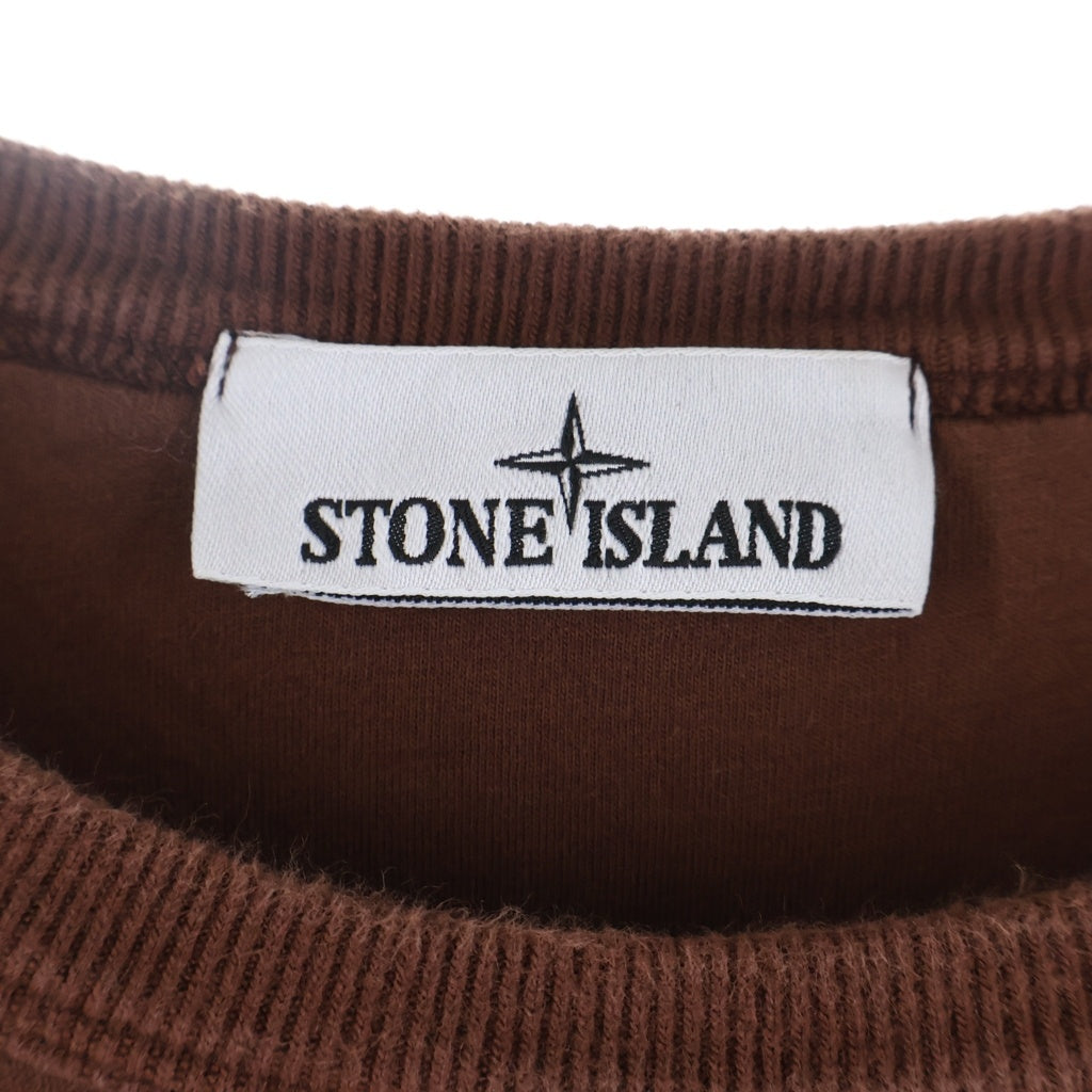 STONE ISLAND(ストーンアイランド) 23AW Logo Patch Sweatshirt ロゴパッチスウェットシャツ トレーナー ブラウン 791562420