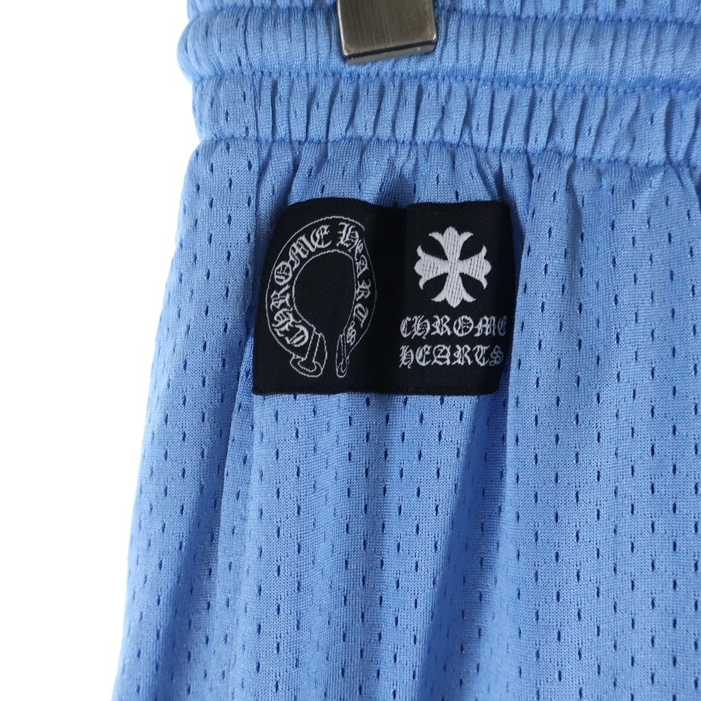 CHROME HEARTS(クロムハーツ) MESH WARM UP JERSEY メッシュ バーシティー ジャージー CHプリントメッシュ ハーフパンツ ブルー