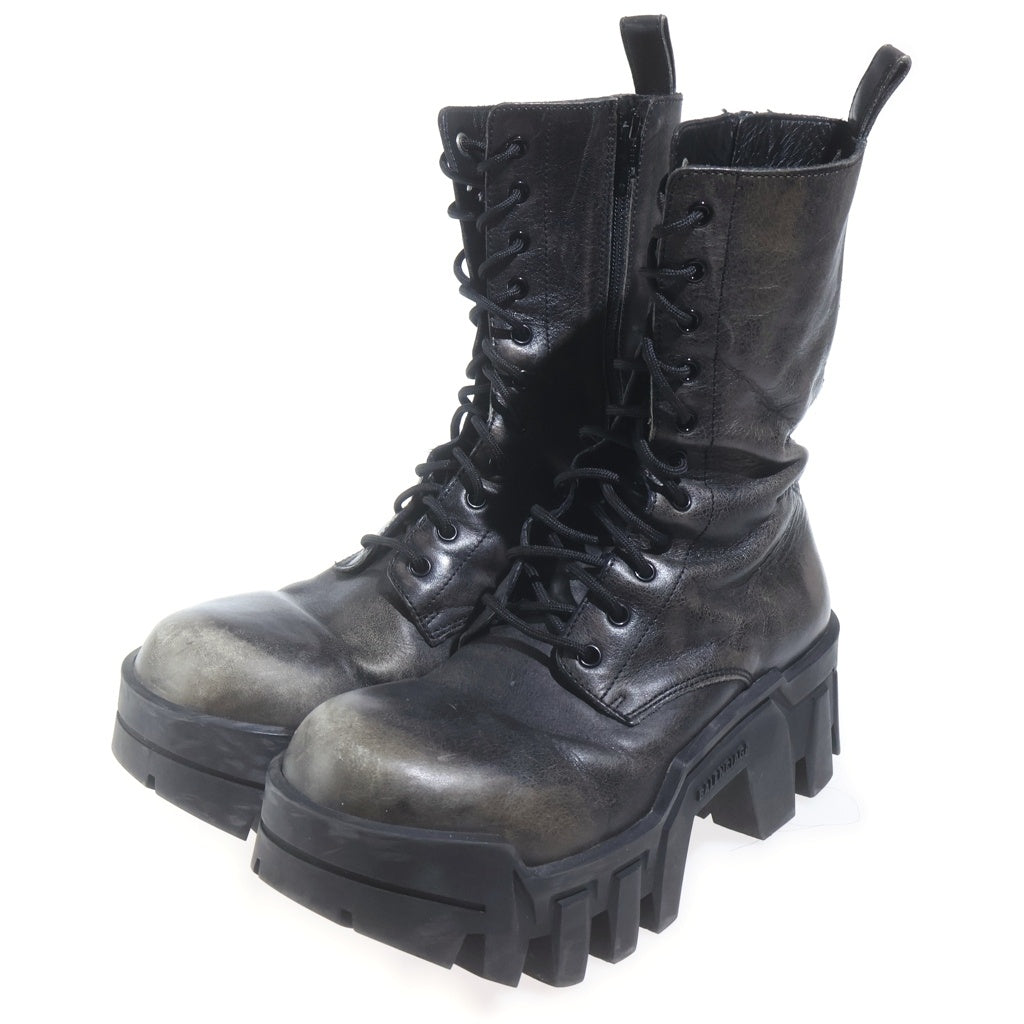 BALENCIAGA(バレンシアガ) 24AW BULLDOZER BOOT ブルドーザー レザー ブーツ ブラック 681118