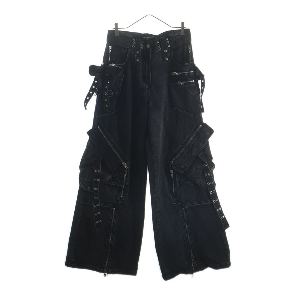 NO/FAITH STUDIOS(ノーフェイスストゥディオス) CARGO DENIM PANTS マルチポケット ジップアップ カーゴデニムパンツ ブラック