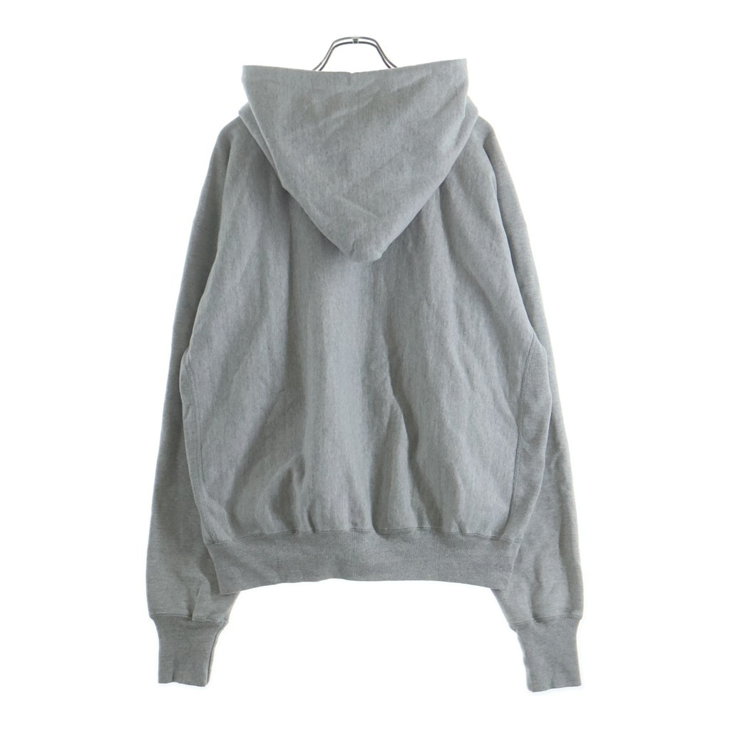 SAINT MICHAEL(セントマイケル) 23AW LOGO HOODIE ロゴ刺繍 スウェットプルオーバーパーカー グレー SM-A23-0000-028