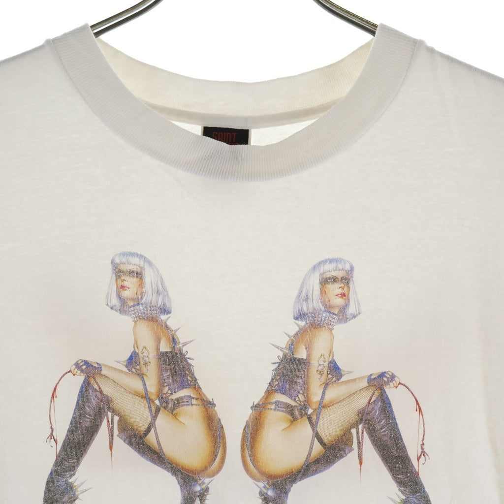 SAINT MICHAEL(セントマイケル) ×Hajime Sorayama S/S TEE ハジメソラヤマ 半袖プリントTシャツ カットソー ホワイト SM-HR1-0000-C78