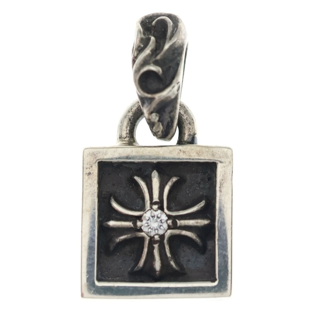 CHROME HEARTS(クロムハーツ) FRAMED CH PLUS 1DIA フレームドCHプラス 1ダイヤ ペンダントトップ シルバー