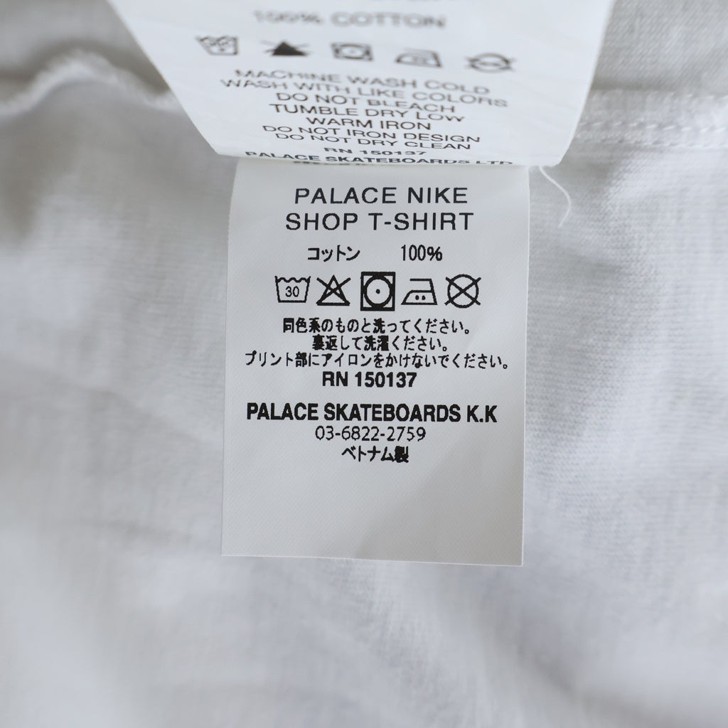 NIKE(ナイキ) ×PALECE ×DSM パレス ドーバーストリートマーケット ロゴデザイン クルーネック カットソー 半袖Tシャツ ホワイト