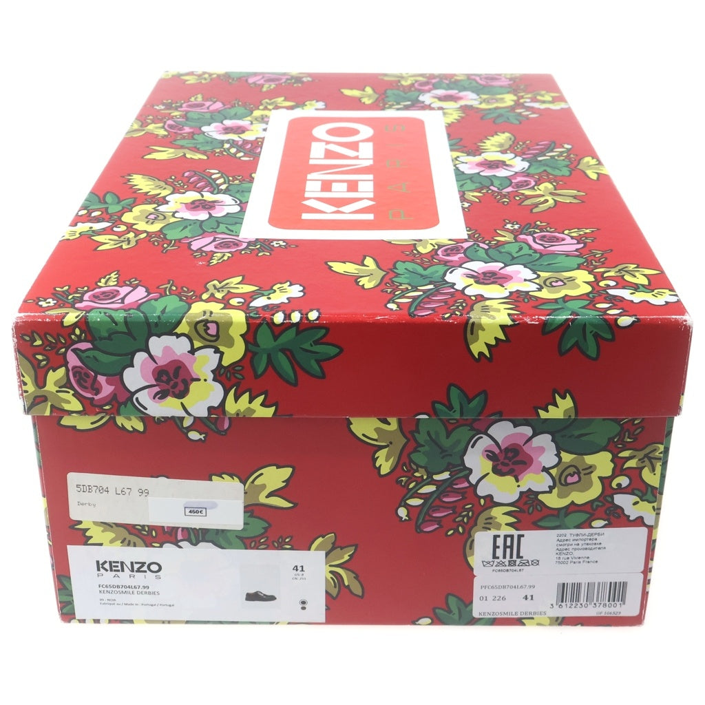 KENZO(ケンゾー) Kenzo smile Derby Shoes ケンゾー スマイル レザー ダービーシューズ ブラック FC65DB704L67.99