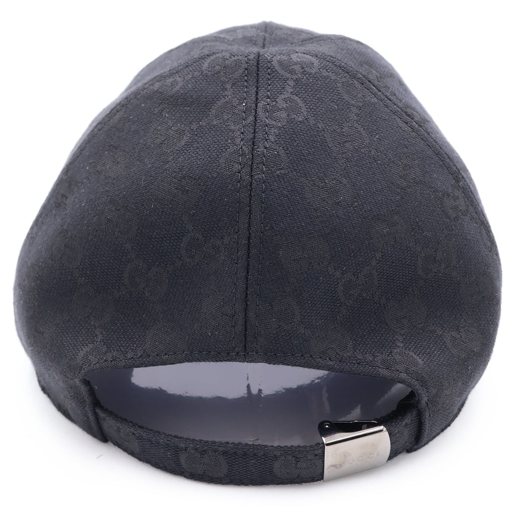 GUCCI(グッチ) GGスプリーム ロゴデザイン ベースボールキャップ 帽子 ブラック 8726324HBJP