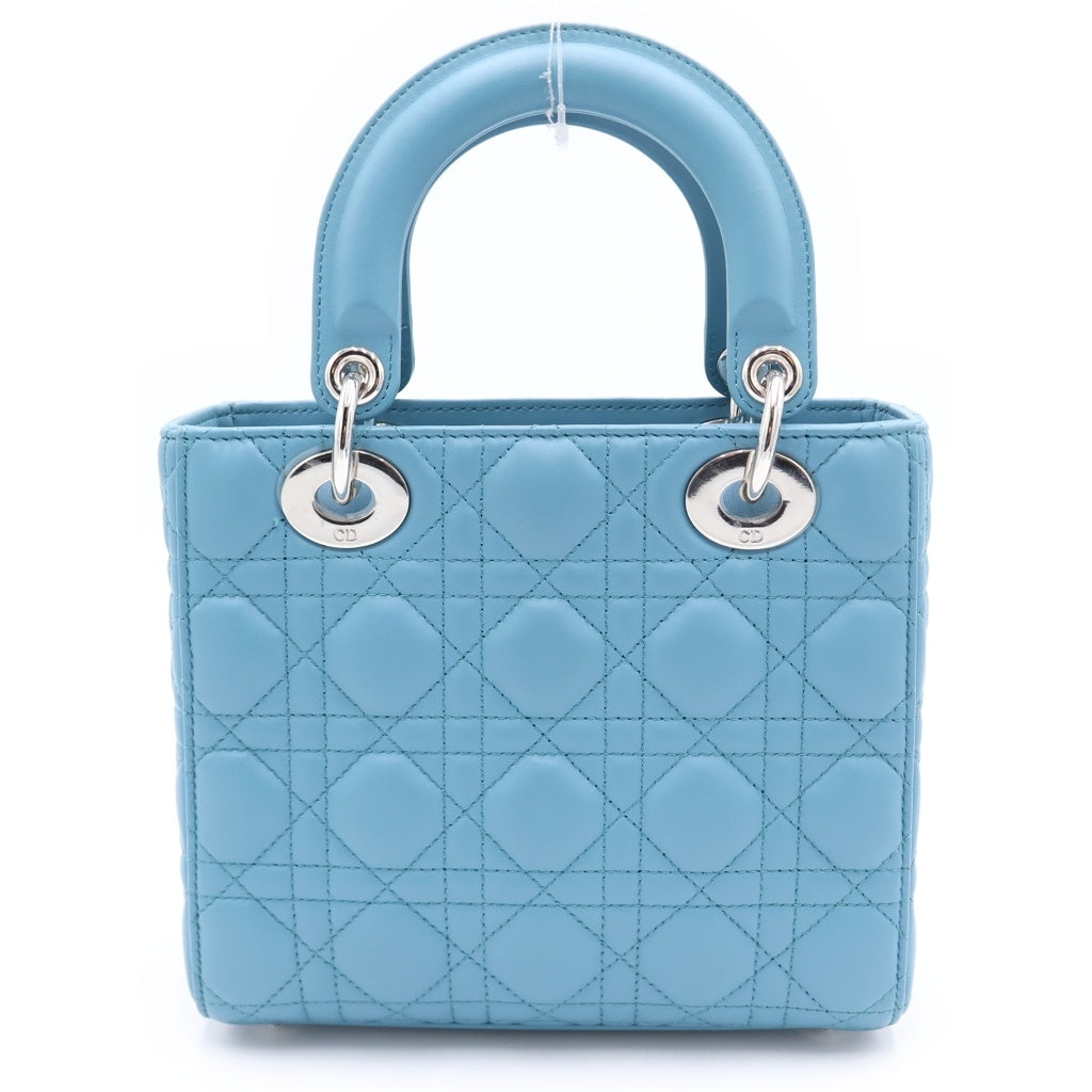 DIOR(ディオール) LADY DIOR レディー ディオール カナージュラムスキン ハンドバッグ ショルダーバッグ ブルー M0531OUQAM73U レディース