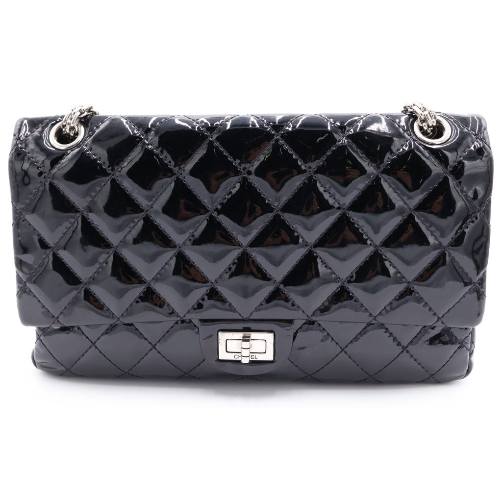 CHANEL(シャネル) マトラッセ 2.55 パテントレザー ショルダーバック ブラック レディース