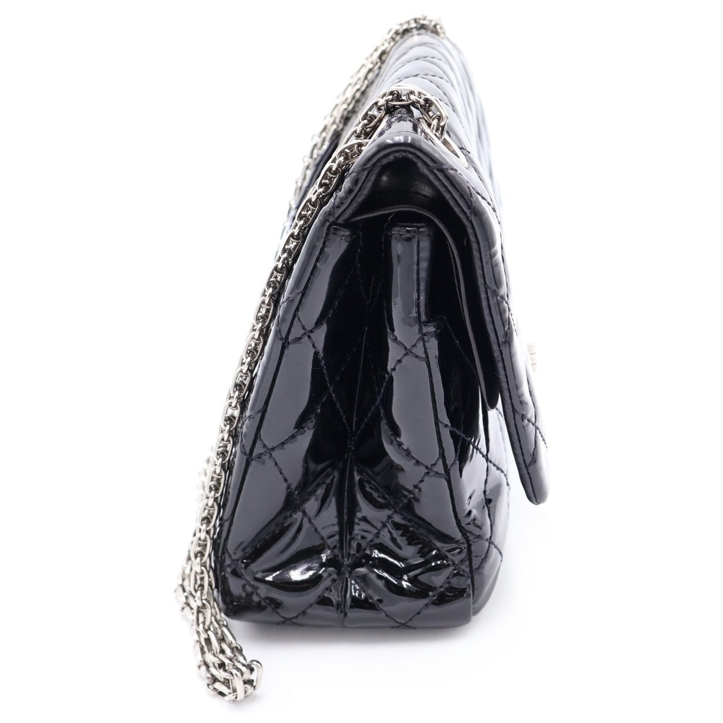 CHANEL(シャネル) マトラッセ 2.55 パテントレザー ショルダーバック ブラック レディース