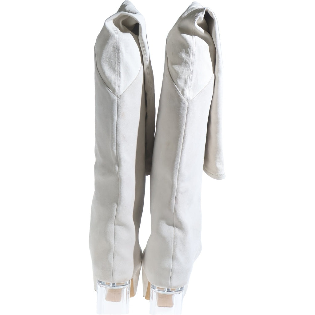 Rick Owens(リックオウエンス) Hollywood Taco Kiss ハリウッド タコキストールブーツ ホワイト